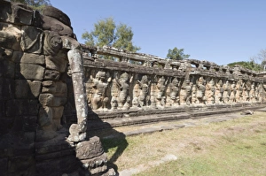 Images Dated 16th January 2008: Elephant Terrace, Angkor Thom, Siem Reap, Cambodia