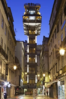 Elevador de Santa Justa, Baixa, Lisbon, Portugal, Europe