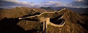 Elevated panoramic view of the Jinshanling section, Great Wall of China