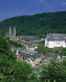 Luxembourg Prints: Elevated town view