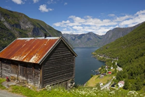Images Dated 13th June 2009: Elevated view over Aurlands Fjord, Sogn og Fjordane, Norway, Scandinavia, Europe