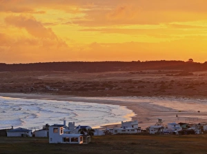 Uruguay Prints: Elevated view of the Cabo Polonio at sunset, Rocha Department, Uruguay, South America