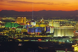 Nevada Prints: Elevated view of casinos on The Strip