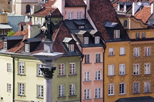Warsaw Prints: Elevated view over Castle Square