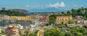 Historical Site Prints: Elevated view of Chiesa di Santa Maria di Portosalvo and Porto d'Ischia (Port of Ischia)
