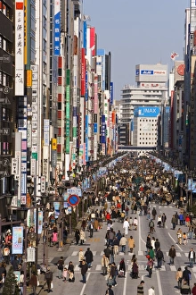 Elevated view along Chuo-dori
