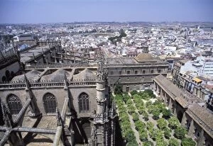 Images Dated 6th January 2010: Elevated view over city, Seville, Andalucia, Spain, Europe