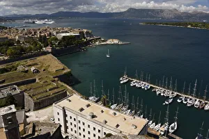 Seacoast Prints: Elevated view of Corfu Town, Corfu, Greek Islands, Greece, Europe