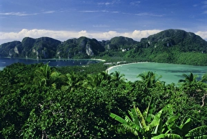 Elevated view of double bays of Ao Ton Sai and Ao Dalam