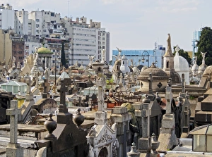 Gravestone Prints: Elevated view of La Recoleta Cemetery, City of Buenos Aires, Buenos Aires Province