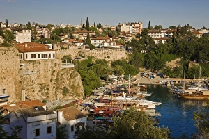 Images Dated 11th June 2008: Elevated view over the Marina and Roman Harbour in Kaleici, Old Town, Antalya