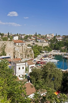 Images Dated 11th June 2008: Elevated view over the Marina and Roman Harbour in Kaleici, Old Town, Antalya