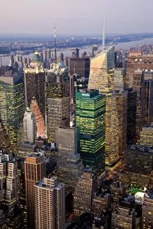 Images Dated 1st December 2009: Elevated view of mid-town Manhattan, New York City, New York, Unitd States of America