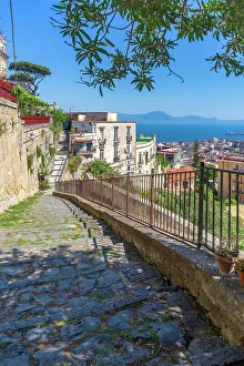 Amazing Prints: Elevated view of Naples and Amalfi Coast in background, Naples, Campania, Italy, Europe