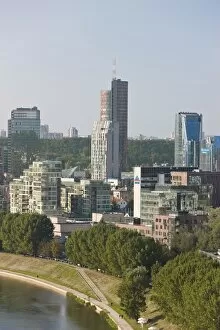 Images Dated 23rd September 2008: Elevated view of the new skyscrapers on city skyline, Vilnius, Lithuania