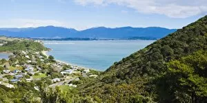 Images Dated 18th April 2011: Elevated view of Pohara Beach, Golden Bay, South Island, New Zealand