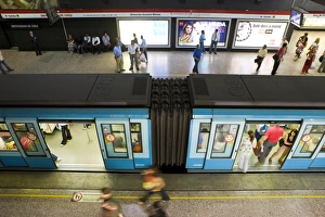 Buying Prints: Elevated view of the Santiago metro, Santiago, Chile, South America