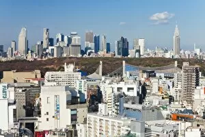 Images Dated 11th December 2010: Elevated view of Shinjuku skyline viewed from Shibuya, Tokyo, Honshu, Japan, Asia