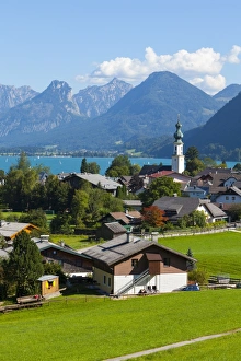 Austria Prints: Elevated view over St. Gilgen, Wolfgangsee