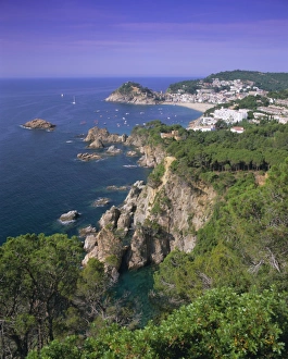 Costa Brava Prints: Elevated view towards Tossa de Mar
