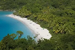 Images Dated 26th January 2008: Elevated view over the world famous beach at Trunk Bay, St. John, U.S. Virgin Islands