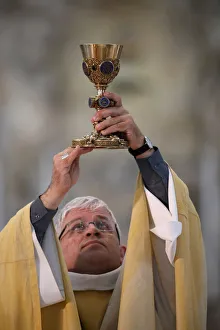 Priest Prints: Elevation of the chalice, Eucharistic celebration, Amiens Cathedral, Somme, France