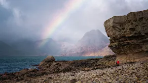 Rainbow Prints: Elgol Rainbow, Isle of Skye, Inner Hebrides, Scotland, United Kingdom, Europe