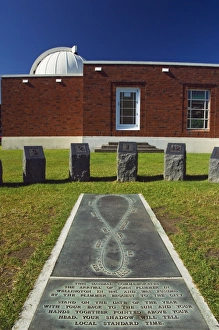 Observatories Prints: An eliptical sun dial at Carter Observatory and Planetarium