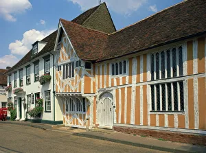 Suffolk Prints: The Elizabethan style Little Hall, Lavenham, Suffolk, England, United Kingdom, Europe