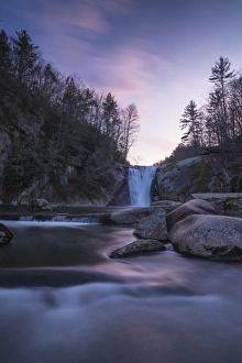 North Carolina Prints: Elk River Falls at sunset, Elk River, Blue Ridge Mountains, North Carolina, United
