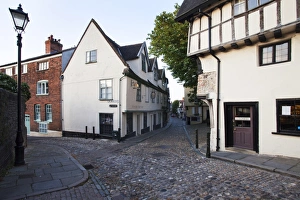 Cobble Stones Prints: Elm Hill at dusk, Norwich, Norfolk, England, United Kingdom, Europe