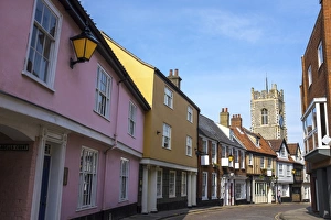 Quaint Prints: Elm Hill, Norwich, England, UK, Europe