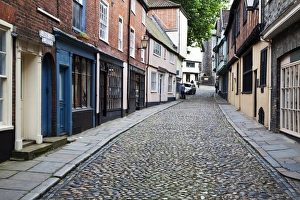 Tudor Prints: Elm Hill, Norwich, Norfolk, England, United Kingdom, Europe