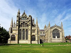Archways Prints: Ely Cathedral stands tall in Ely Cambridgeshire with its intricate architecture