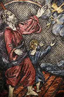 Klosterneuburg Prints: Embroidery dating from between 1919 and 1921 of Noahs Ark, Klosterneuburg Abbey