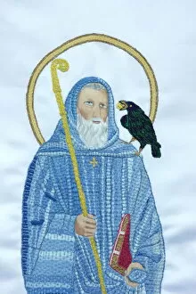 Images Dated 27th June 2009: Embroidery of St. Paul and the crow, Paris, France, Europe