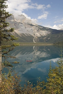 Images Dated 3rd October 2008: Emerald Lake, Yoho National Park, UNESCO World Heritage Site, Rocky Mountains