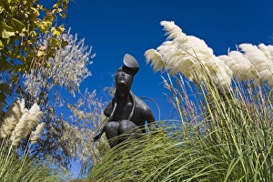 New Mexico Prints: Emergence sculpture by Michael A. Naranjo, State Captiol Complex, City of Santa Fe
