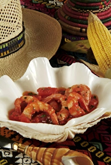 Lunch Prints: Enchilada de camarones, Caribbean food, Central America