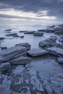 Glamorgan Prints: The end of the day at Dunraven Bay, Glamorgan Heritage Coastline, Glamorgan, Wales