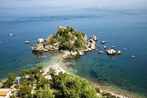 Taormina Prints: Enjoying the beach at Isola Bella near Taormina