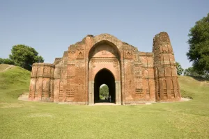 Bengal Prints: Entrance to the 16th century Great Golden Mosque (Bara Darwaza) in Gaur