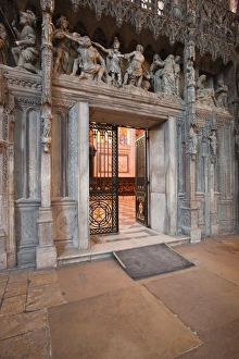 Chartres Prints: The entrance to the choir in Chartres Cathedral