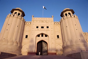 Mughal Prints: Entrance to the City Fort built by the Moghuls between 1524 and 1764