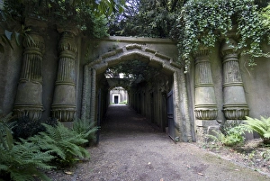 Entrances Prints: Entrance to Egyptian Avenue, Highgate Cemetery West