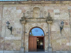Lamps Prints: Entrance to the Faculty of Philology at University of Salamanca with historical architecture in view