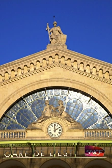 Railway Station Prints: Entrance to Gare de L Est, Paris, France, Europe