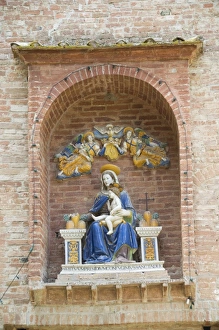 Monte Oliveto Maggiore Prints: Entrance gate house