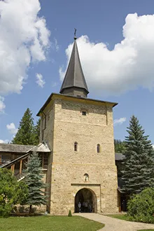 Byzantine Prints: Entrance Gate, Sucevita Monastery, 1585, UNESCO World Heritage Site, Sucevita, Suceava