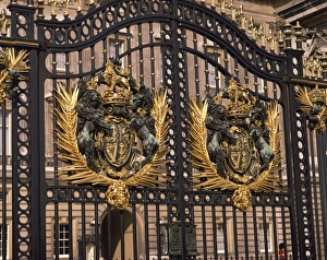 Coats Of Arms Prints: Entrance gates, Buckingham Palace, London, England, United Kingdom, Europe